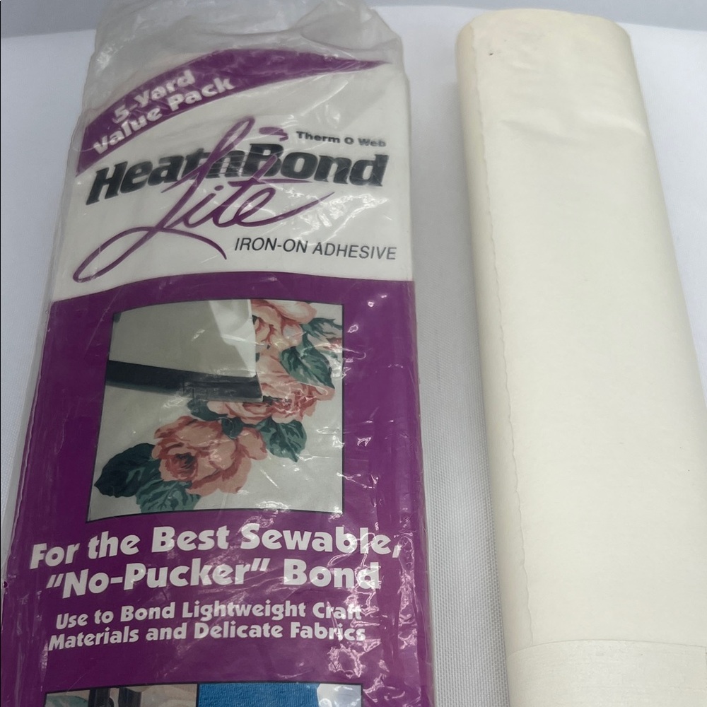 HeatnBond Lite Iron-On Adhesive - White new roll craft sewing